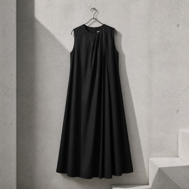 Draped sleeveless dress