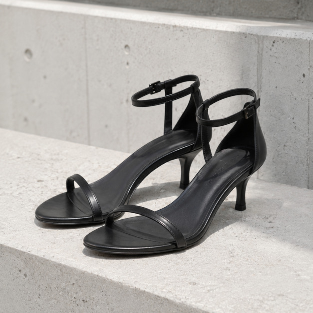 Black strap sandals